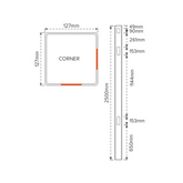 EAST HAMPTON PVC CORNER POST - 127 x 127 x 2500mm, 7 Year Warranty